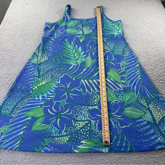 Columbia Freezer III PFG Dress Womens XL Blue Sleeveless Floral Tropical Cooling - Picture 6 of 9